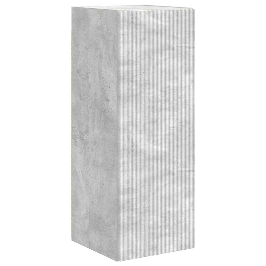 TV Wandkast Wandgemonteerd Beton 30 x 31 x 80 cm Bewerkt hout