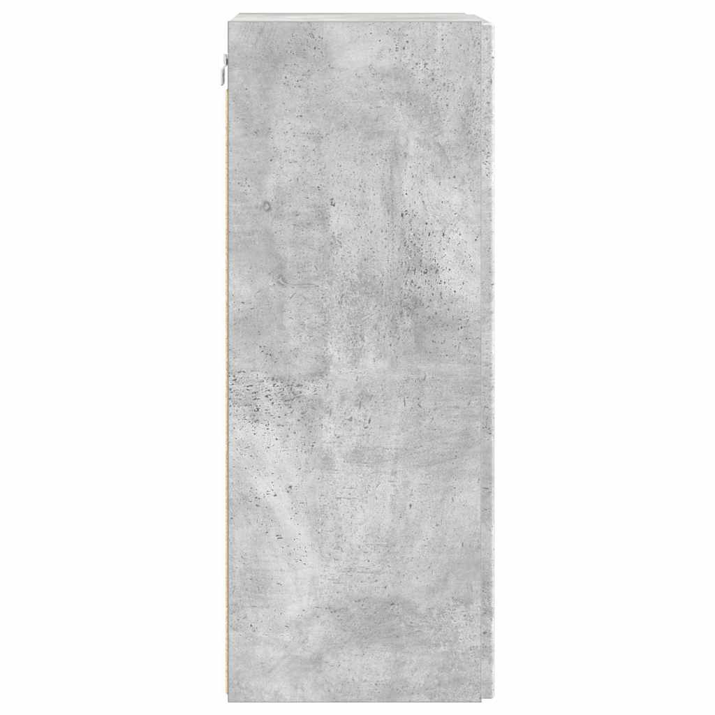 TV Wandkast Wandgemonteerd Beton 30 x 31 x 80 cm Bewerkt hout