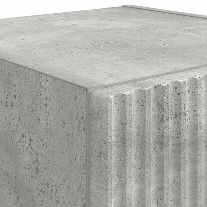 TV Wandkast 2 pcs Beton 30 x 31 x 80 cm Bewerkt hout