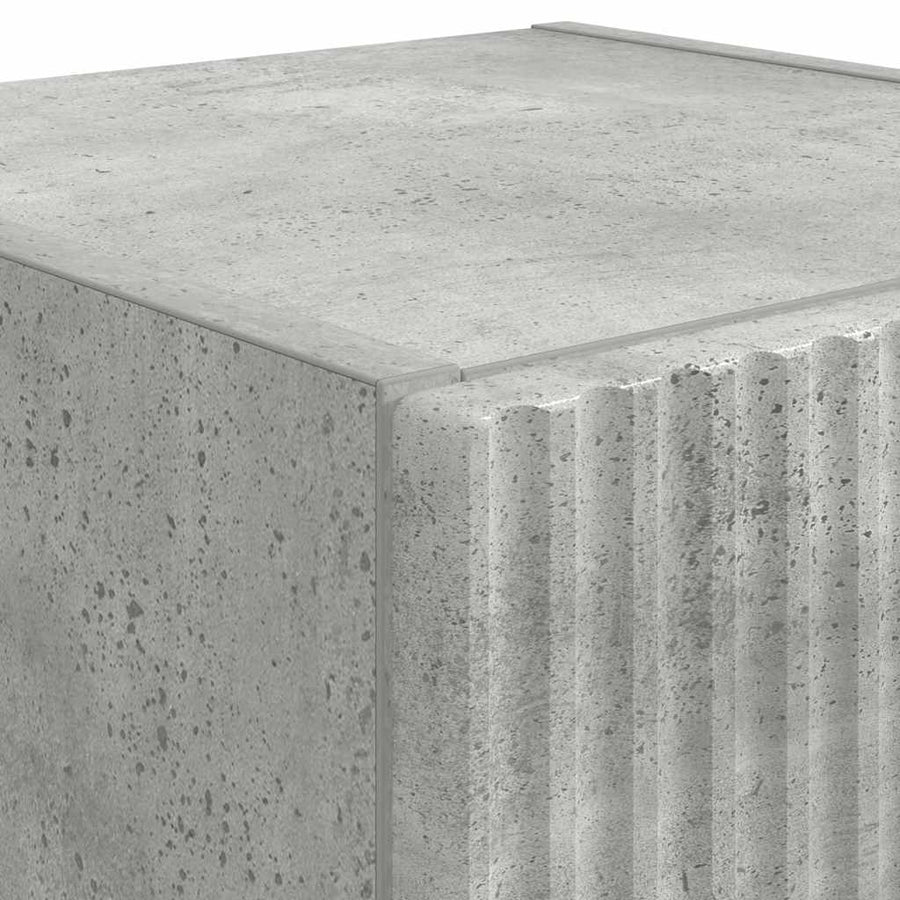 TV Wandkast 2 pcs Beton 30 x 31 x 80 cm Bewerkt hout
