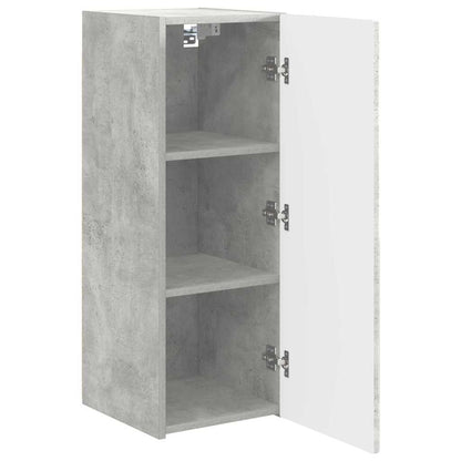 TV Wandkast 2 pcs Beton 30 x 31 x 80 cm Bewerkt hout