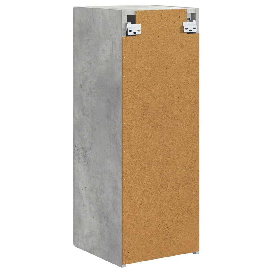 TV Wandkast 2 pcs Beton 30 x 31 x 80 cm Bewerkt hout