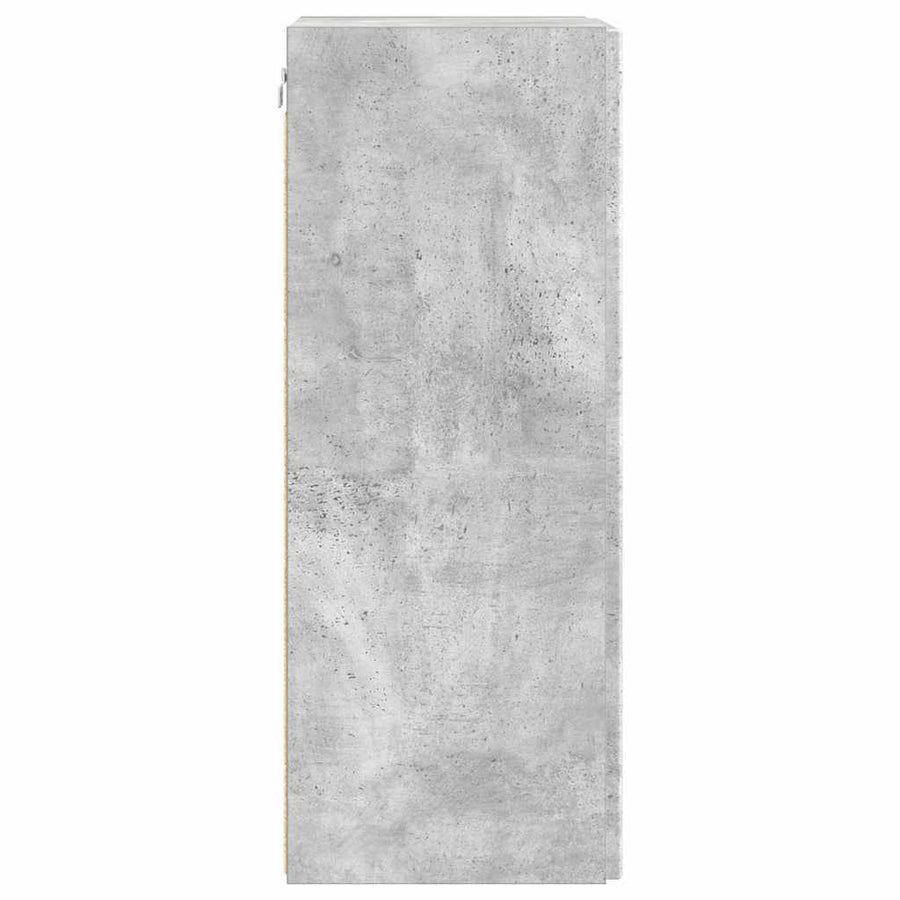 TV Wandkast 2 pcs Beton 30 x 31 x 80 cm Bewerkt hout