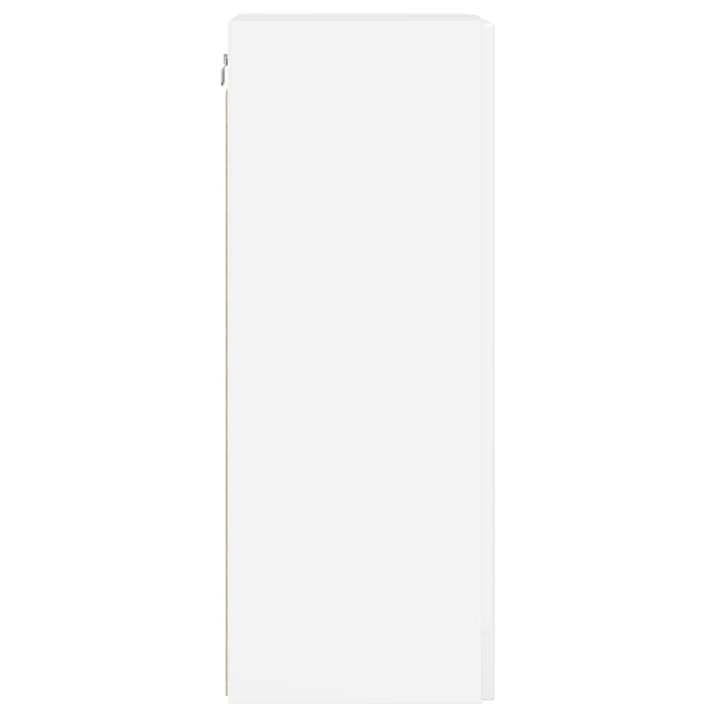 TV Wandkast Glanzend Wit 30 x 31 x 80 cm Bewerkt hout
