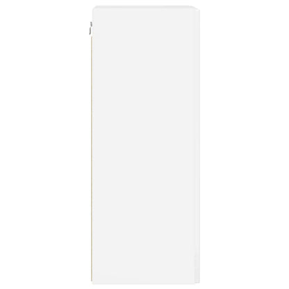 TV Wandkast Glanzend Wit 30 x 31 x 80 cm Bewerkt hout