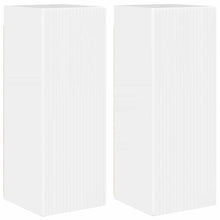 TV Wandkast 2 pcs Glanzend Wit 30 x 31 x 80 cm Bewerkt hout