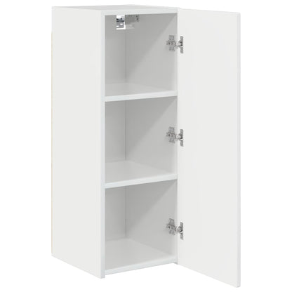 TV Wandkast 2 pcs Glanzend Wit 30 x 31 x 80 cm Bewerkt hout