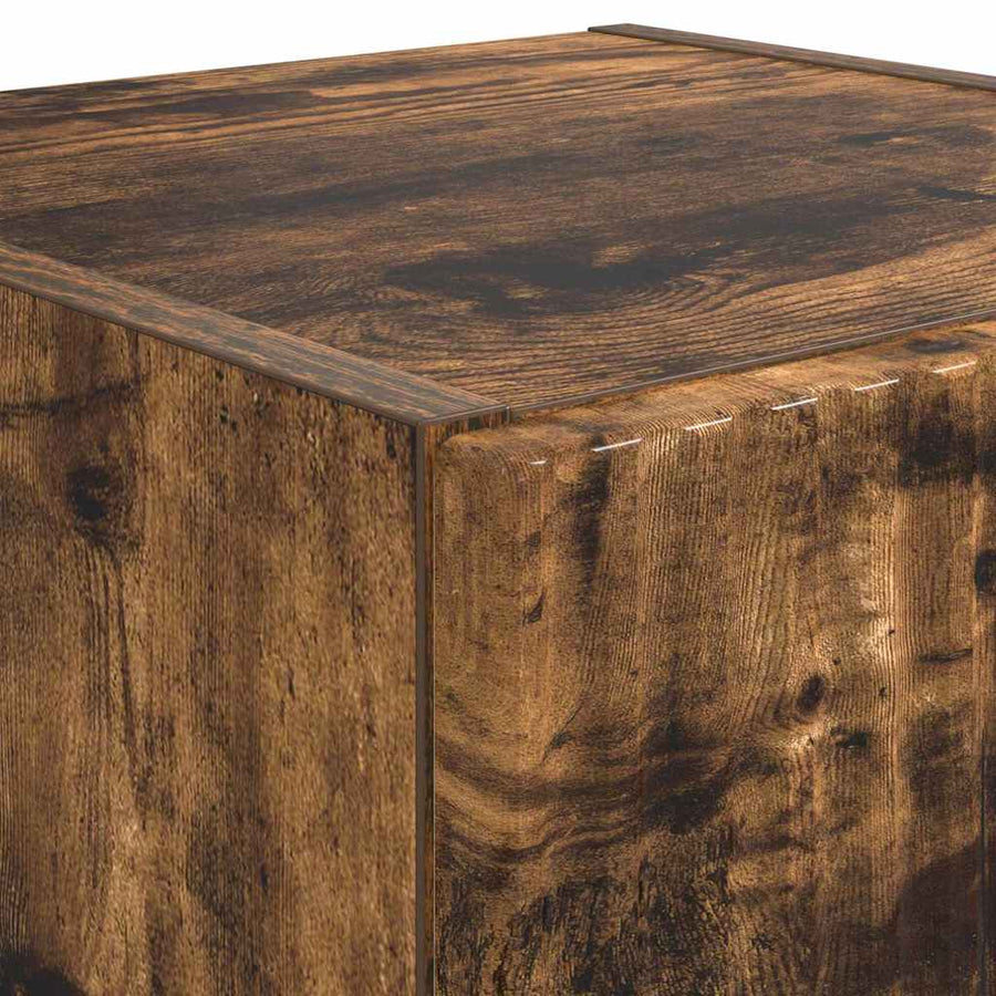 TV Wandkast Gerookt eiken 30 x 31 x 80 cm Bewerkt hout