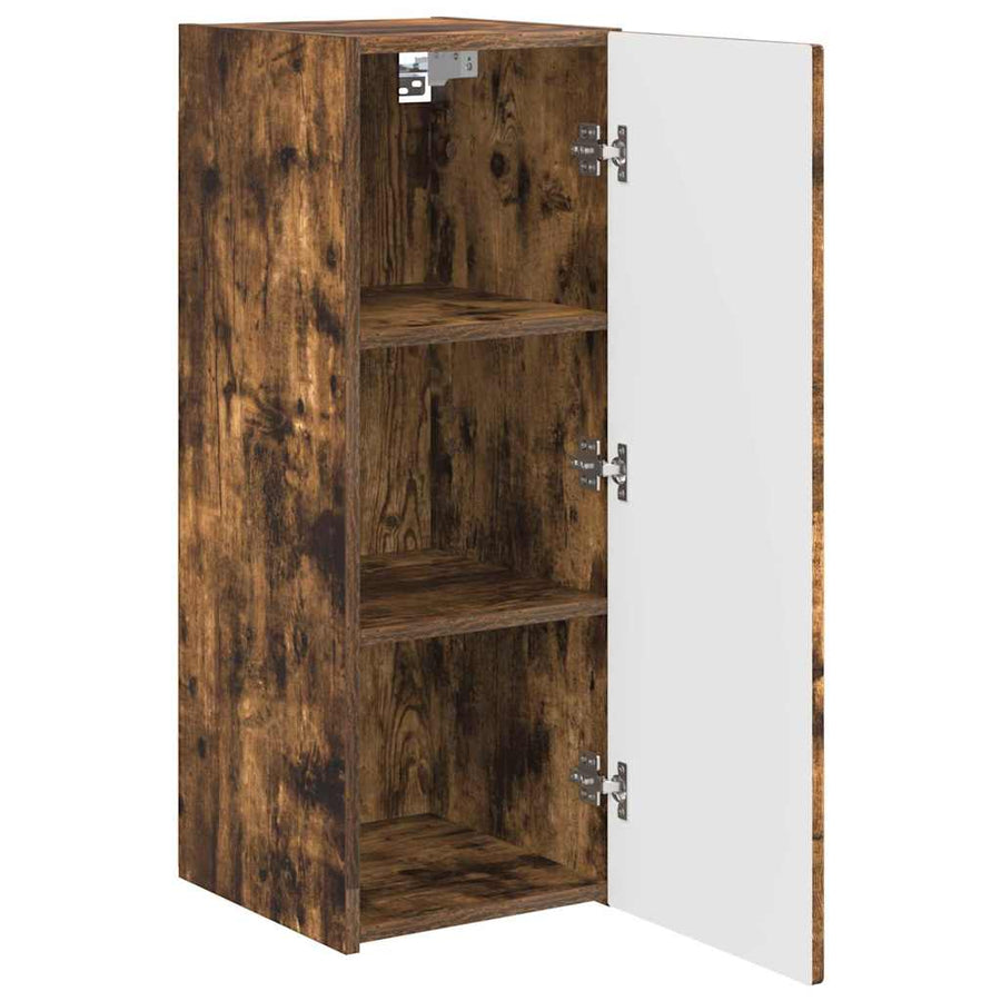 TV Wandkast Gerookt eiken 30 x 31 x 80 cm Bewerkt hout