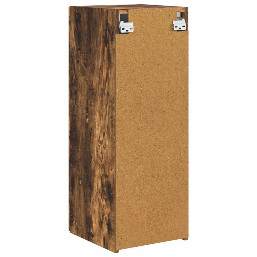 TV Wandkast Gerookt eiken 30 x 31 x 80 cm Bewerkt hout