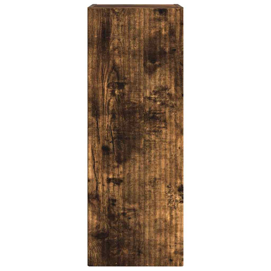 TV Wandkast Gerookt eiken 30 x 31 x 80 cm Bewerkt hout