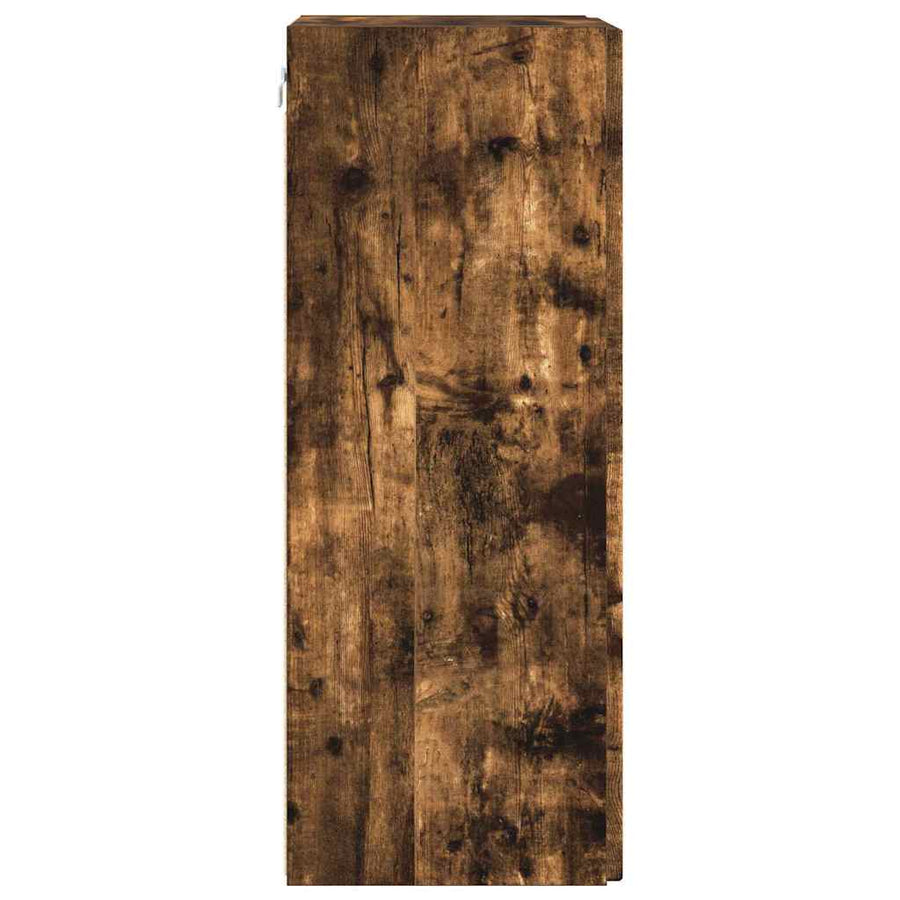 TV Wandkast Gerookt eiken 30 x 31 x 80 cm Bewerkt hout