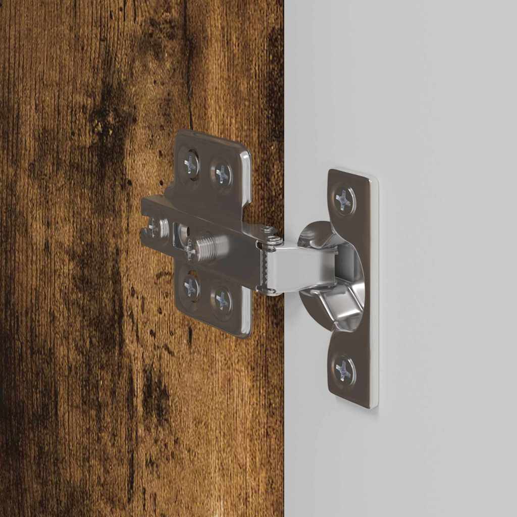 TV Wandkast 2 pcs Gerookt eiken 30 x 31 x 80 cm Bewerkt hout