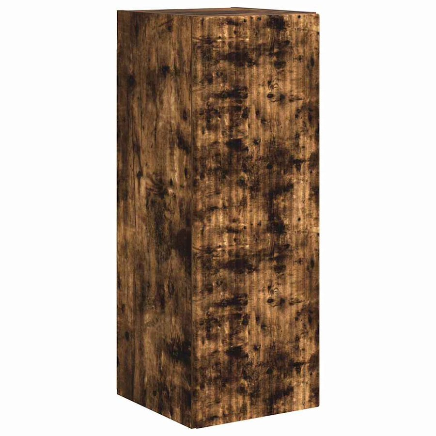 TV Wandkast 2 pcs Gerookt eiken 30 x 31 x 80 cm Bewerkt hout