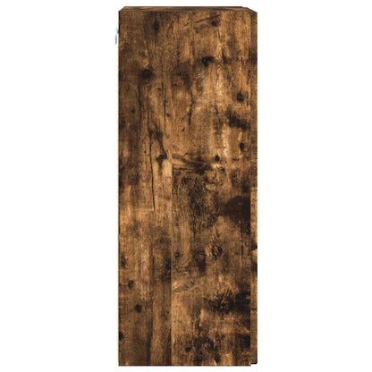 TV Wandkast 2 pcs Gerookt eiken 30 x 31 x 80 cm Bewerkt hout