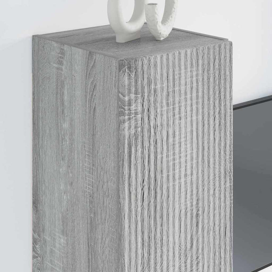 TV Wandkast Grijs Sonoma 30 x 31 x 80 cm Bewerkt hout