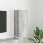 Tv wandkast 30x31x80 cm grijs bewerkt hout