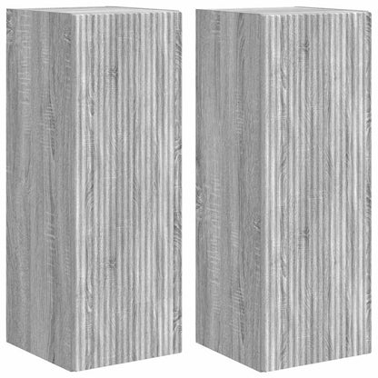 TV Wandkast 2 pcs Grijs Sonoma 30 x 31 x 80 cm Bewerkt hout