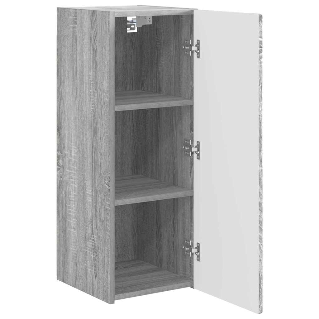 TV Wandkast 2 pcs Grijs Sonoma 30 x 31 x 80 cm Bewerkt hout