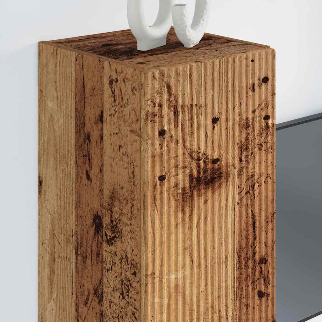 TV Wandkast Oud Hout 30 x 31 x 80 cm Bewerkt hout