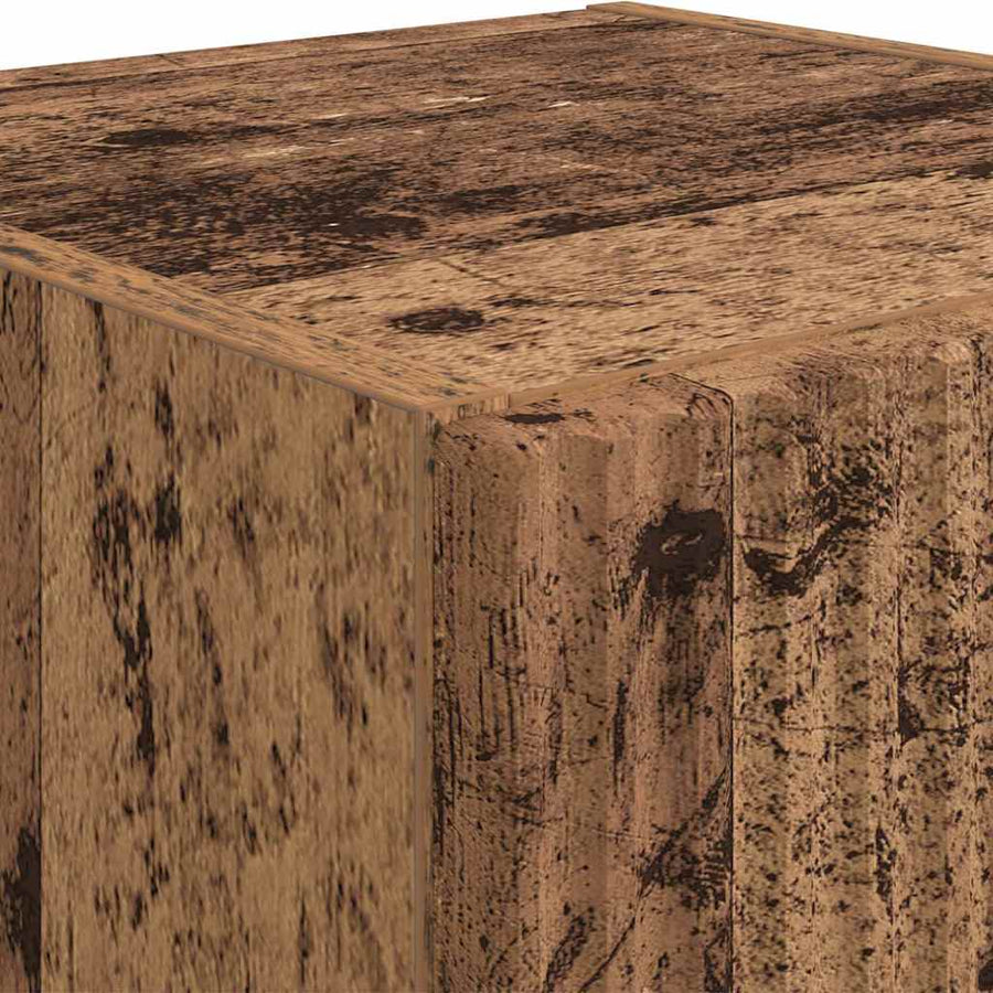 TV Wandkast 2 pcs Oud Hout 30 x 31 x 80 cm Bewerkt hout