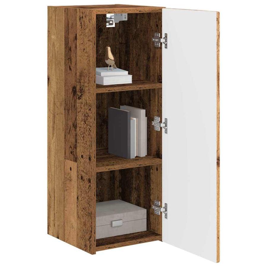 TV Wandkast 2 pcs Oud Hout 30 x 31 x 80 cm Bewerkt hout