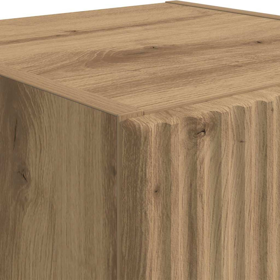 TV Wandkast Ambachtelijk eiken 30 x 31 x 80 cm Bewerkt hout