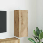 TV wandkast 30x31x80 cm bewerkt hout ambachtelijk eiken