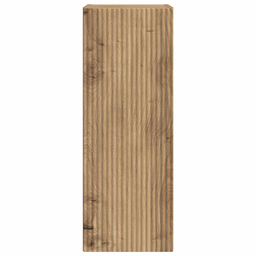TV Wandkast Ambachtelijk eiken 30 x 31 x 80 cm Bewerkt hout