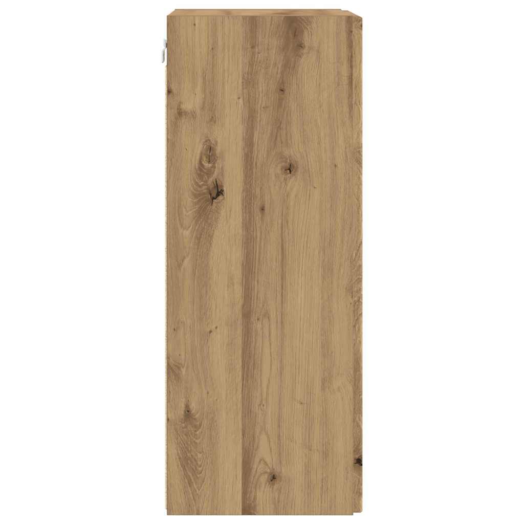 TV Wandkast Ambachtelijk eiken 30 x 31 x 80 cm Bewerkt hout
