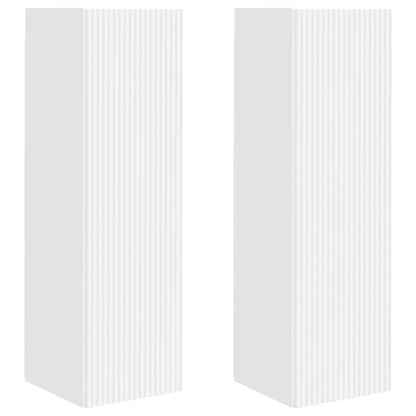 TV Wandkast 2 pcs Wit 30 x 31 x 100 cm Bewerkt hout