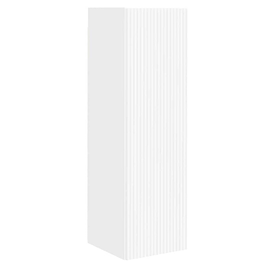 TV Wandkast 2 pcs Wit 30 x 31 x 100 cm Bewerkt hout