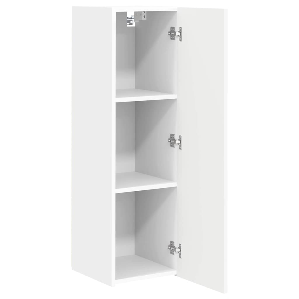 TV Wandkast 2 pcs Wit 30 x 31 x 100 cm Bewerkt hout
