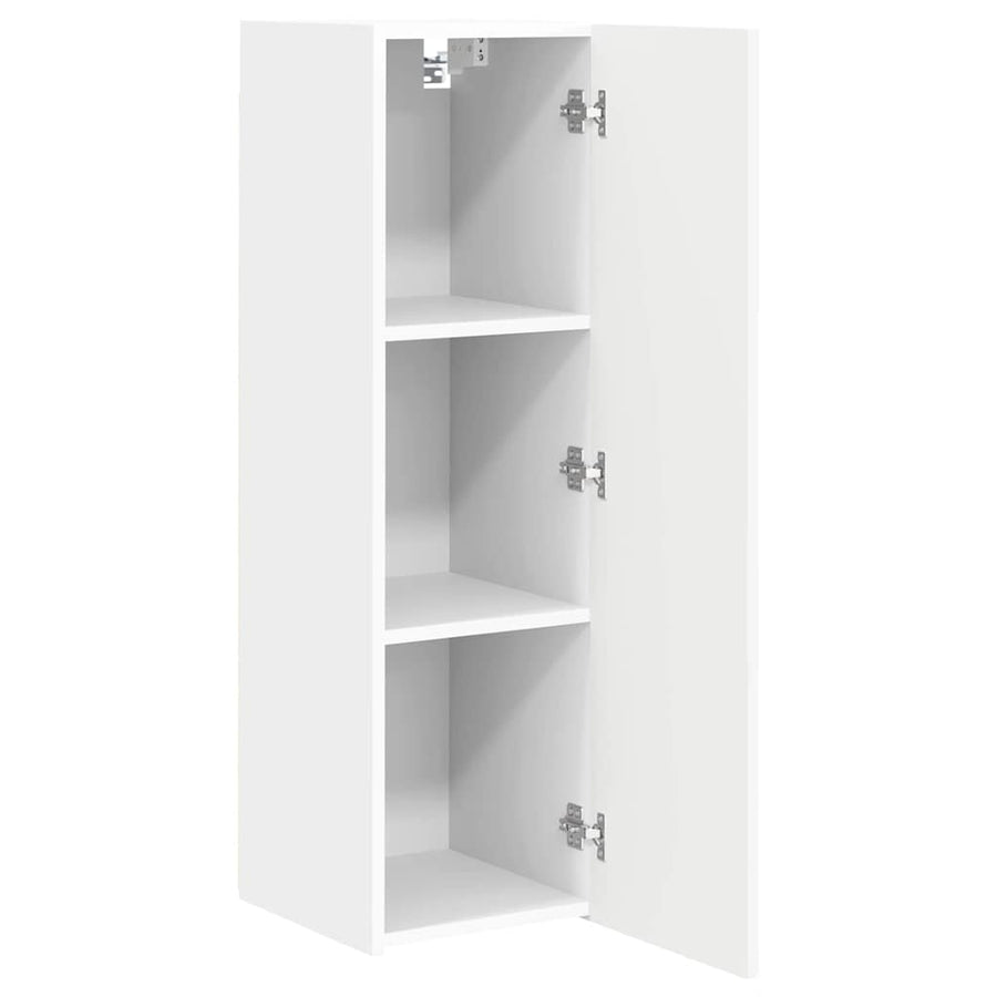 TV Wandkast 2 pcs Wit 30 x 31 x 100 cm Bewerkt hout