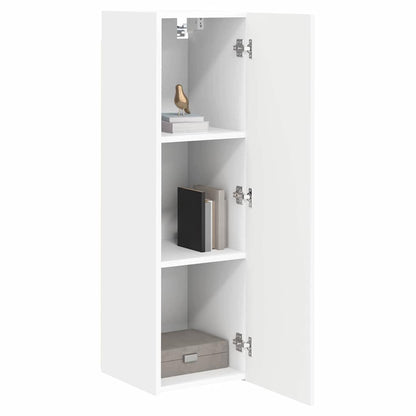 TV Wandkast 2 pcs Wit 30 x 31 x 100 cm Bewerkt hout