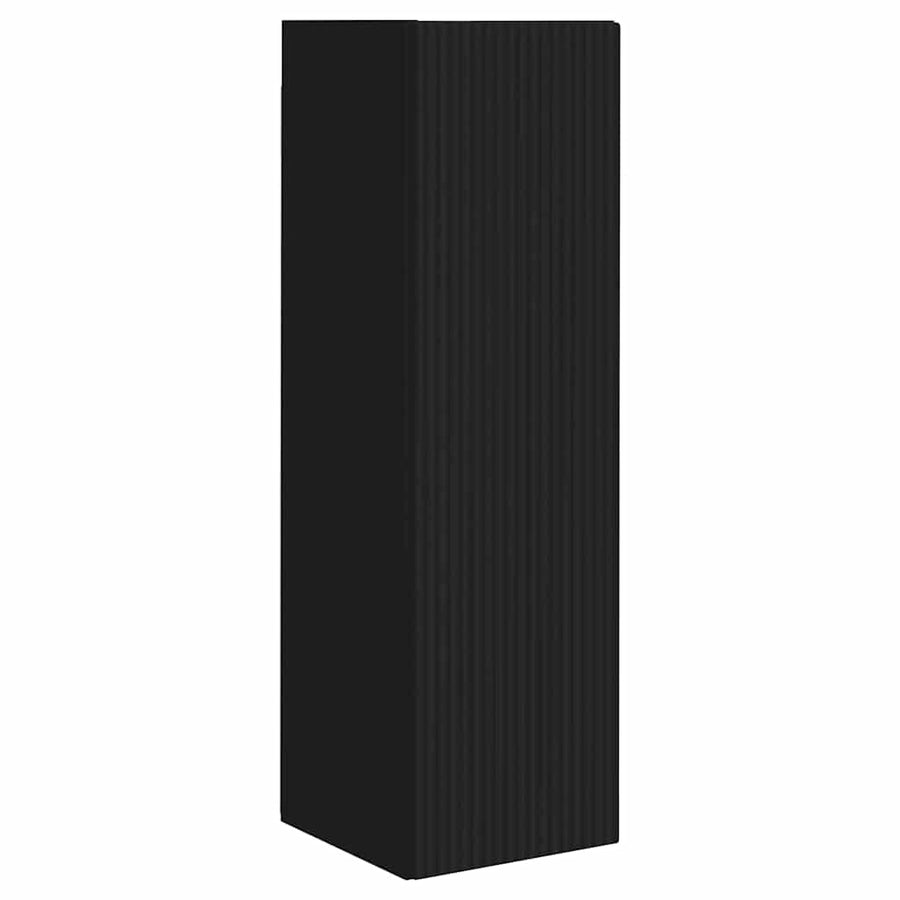 TV Wandkast Wandgemonteerd Zwart 30 x 31 x 100 cm Bewerkt hout
