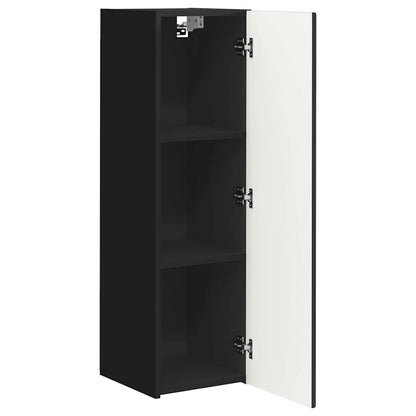 TV Wandkast Wandgemonteerd Zwart 30 x 31 x 100 cm Bewerkt hout
