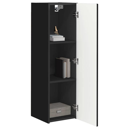 TV Wandkast Wandgemonteerd Zwart 30 x 31 x 100 cm Bewerkt hout