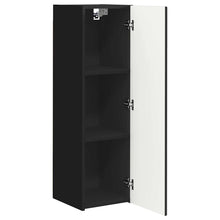 TV Wandkast 2 pcs Zwart 30 x 31 x 100 cm Bewerkt hout