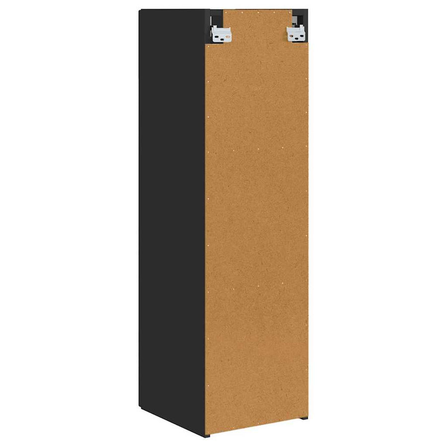 TV Wandkast 2 pcs Zwart 30 x 31 x 100 cm Bewerkt hout