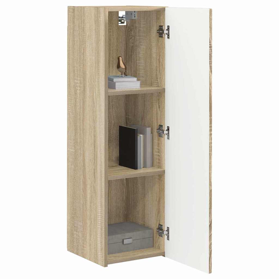 TV Wandkast Wandgemonteerd Sonoma 30 x 31 x 100 cm Bewerkt hout