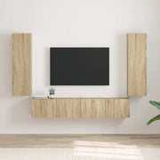 TV wandkast 2 stuks 30x31x100 cm bewerkt hout