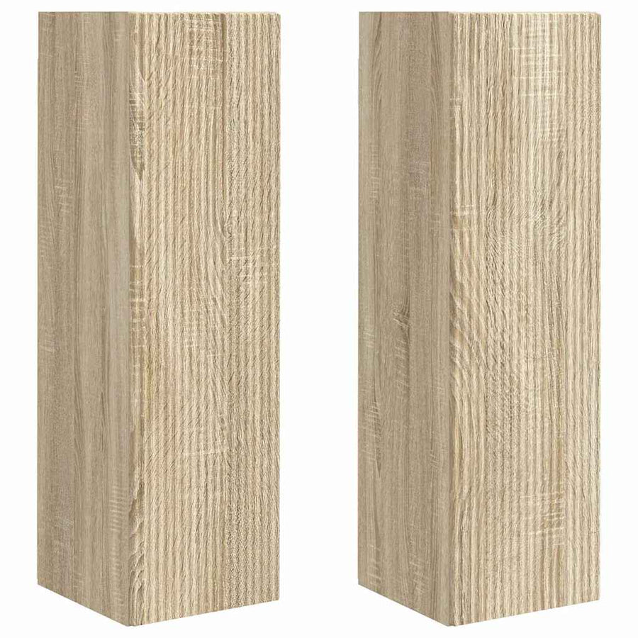 TV Wandkast 2 pcs Sonoma 30 x 31 x 100 cm Bewerkt hout