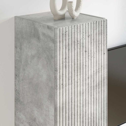 TV Wandkast Wandgemonteerd Beton 30 x 31 x 100 cm Bewerkt hout
