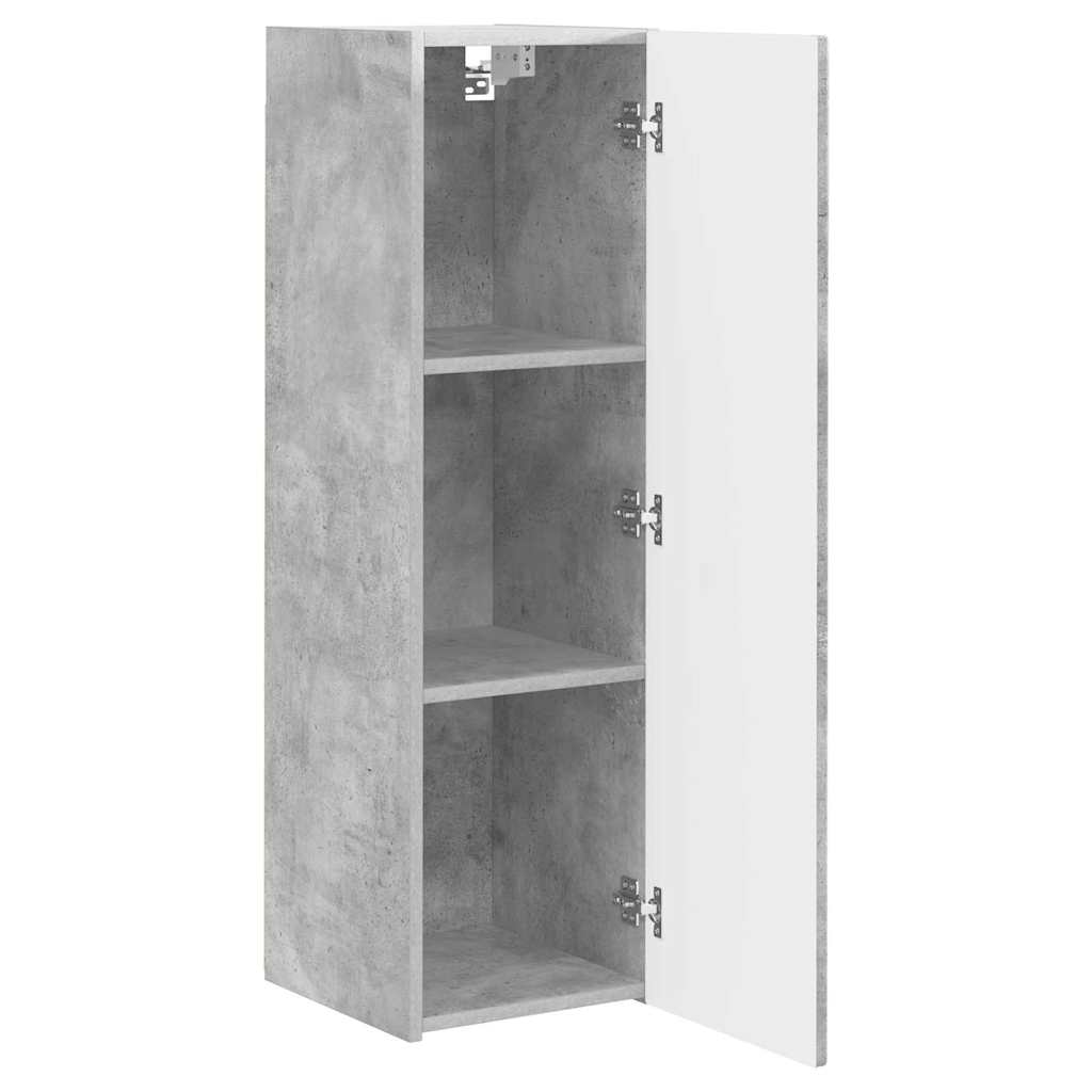 TV Wandkast Wandgemonteerd Beton 30 x 31 x 100 cm Bewerkt hout