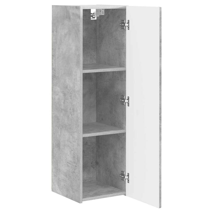 TV Wandkast Wandgemonteerd Beton 30 x 31 x 100 cm Bewerkt hout