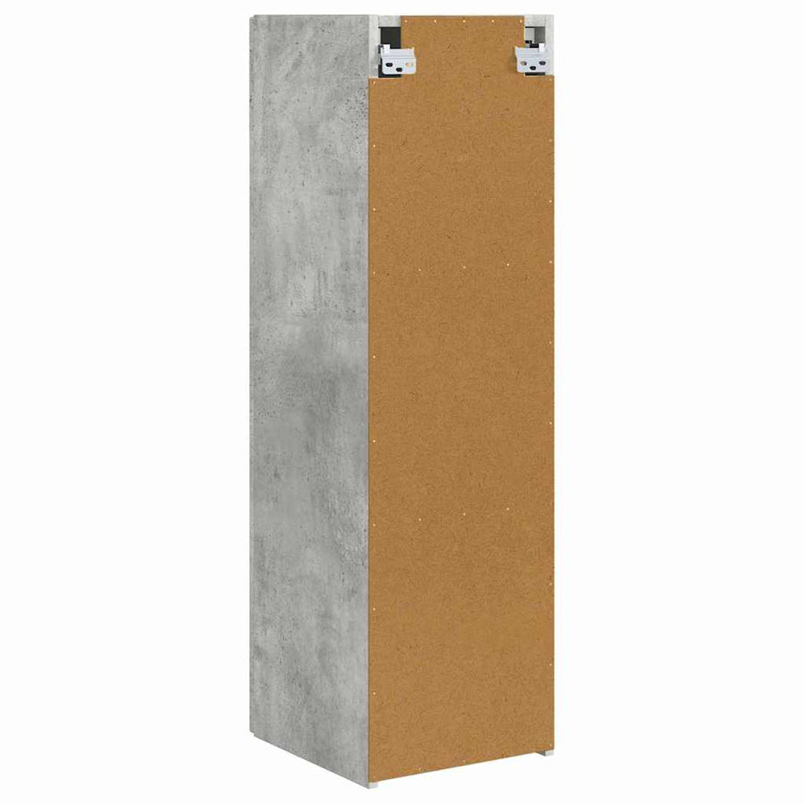 TV Wandkast Wandgemonteerd Beton 30 x 31 x 100 cm Bewerkt hout