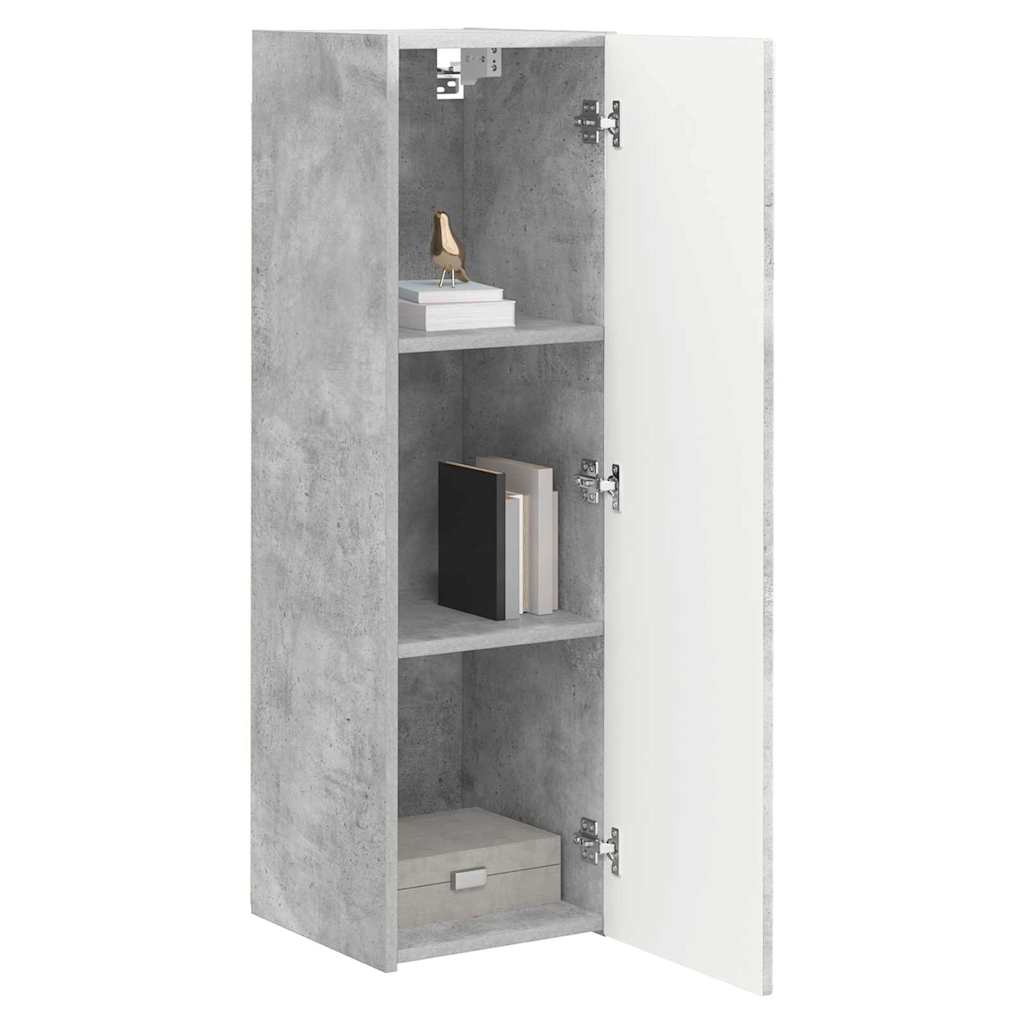 TV Wandkast Wandgemonteerd Beton 30 x 31 x 100 cm Bewerkt hout