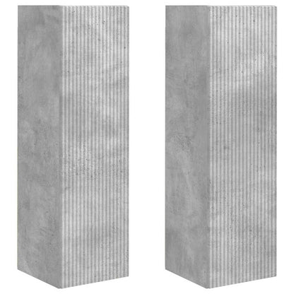 TV Wandkast 2 pcs Beton 30 x 31 x 100 cm Bewerkt hout