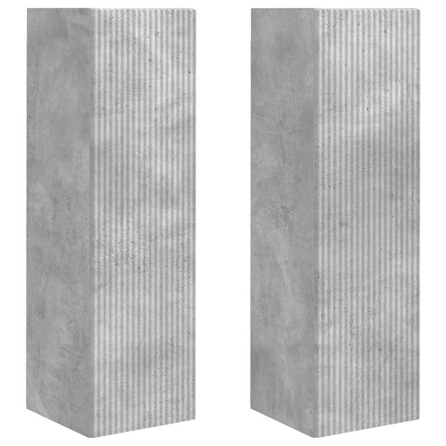 TV Wandkast 2 pcs Beton 30 x 31 x 100 cm Bewerkt hout